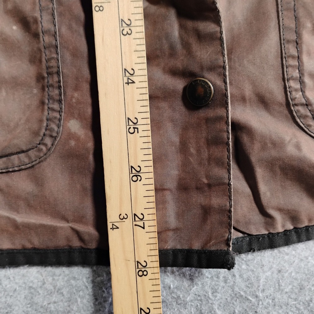 Barbour Ladies Utility Waxed Cotton Jacket Brown LWX0004 Size US 12 UK 16 Fair - Picture 11 of 16